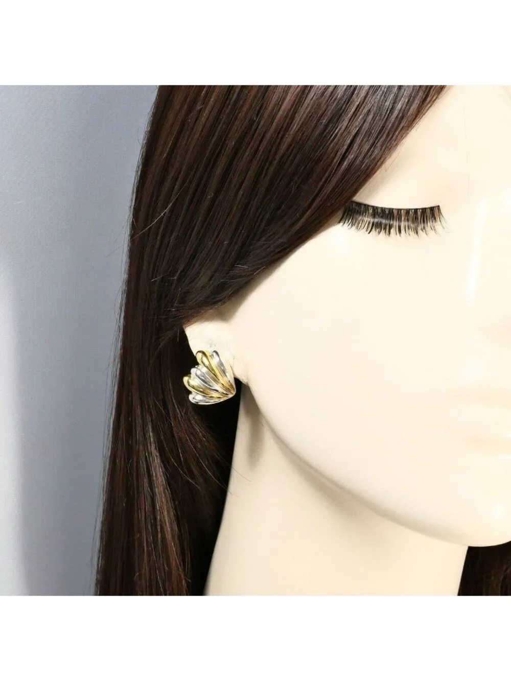 Tiffany & Co Leaf 18k Yellow Gold 925 Sterling Silver Earrings Clip